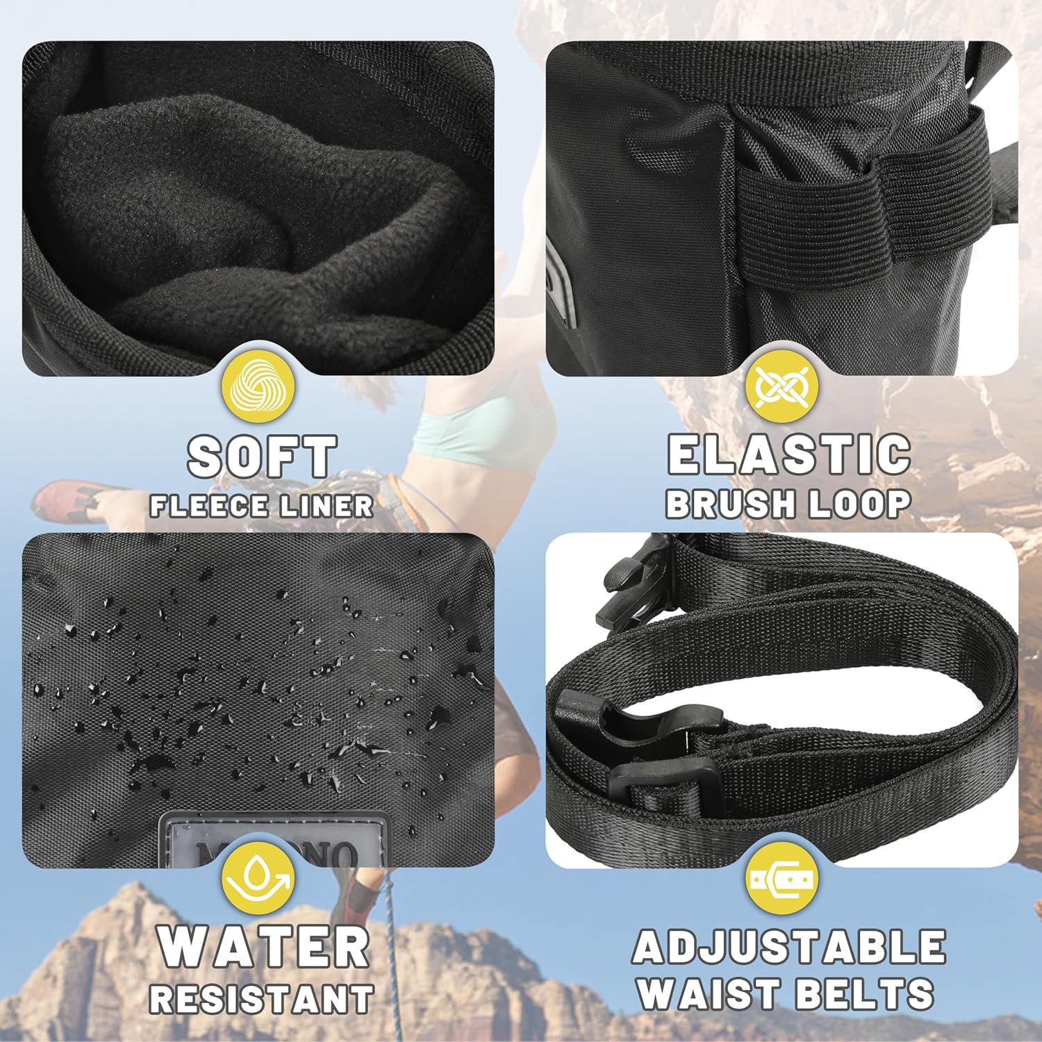 Chalk Bag for Rock Climbing, C - Crossfit Gym recensione e prezzo